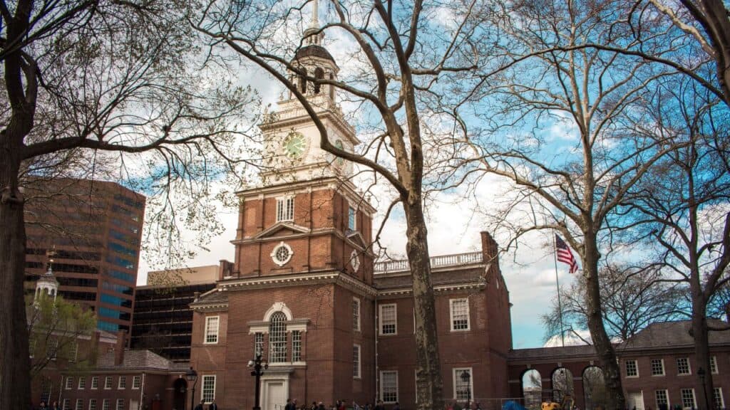 Independence hall: historical places in USA